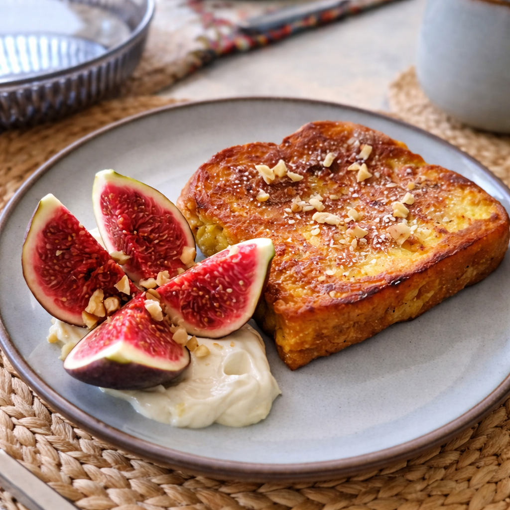 French Toast with Pistachio Butter Filling