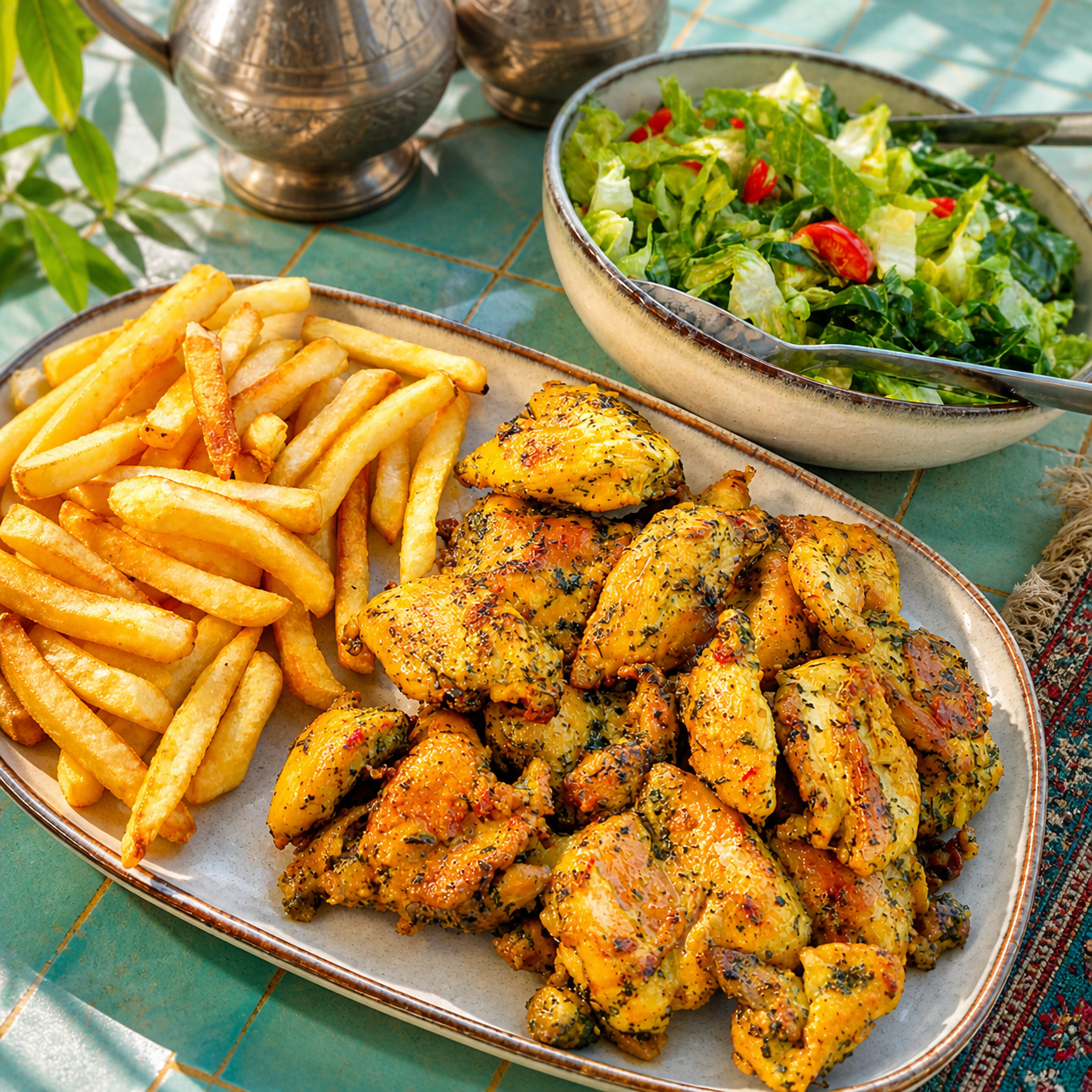 مرغ با مرینیت سبزیجات