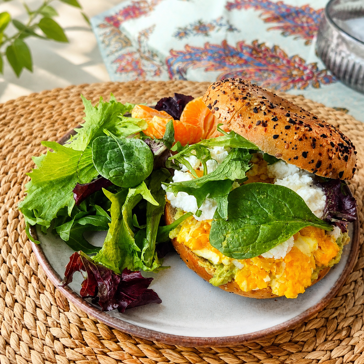 Avocado & Scrambled Egg Bagel