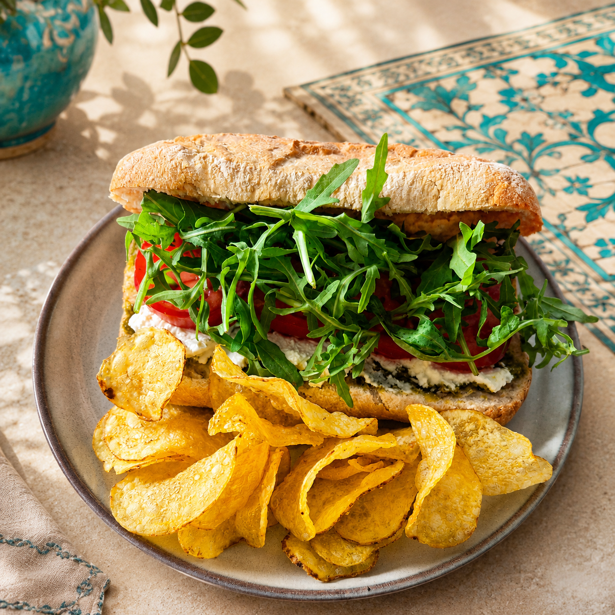 Pesto Ricotta Sandwich