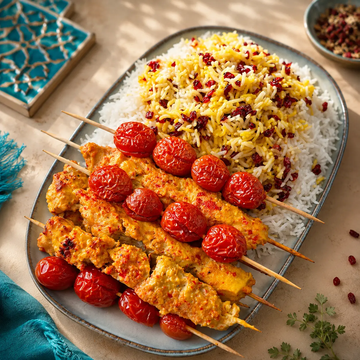 Bell Pepper Marinated Chicken Kebab